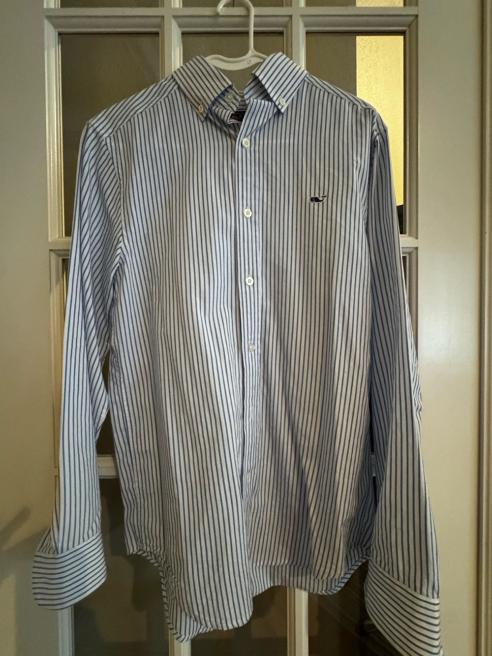 Vineyard Vines Blue and White Striped Button-Down Dress Shirt